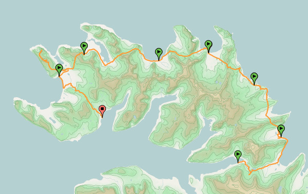 Map of the hike